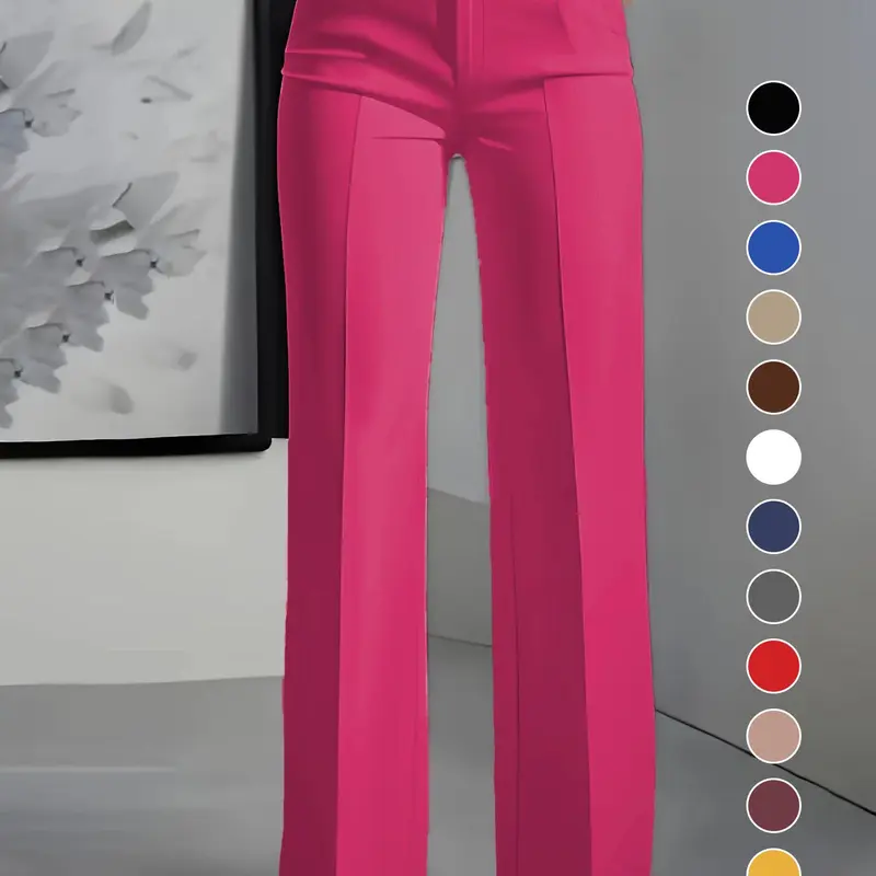 Women's New High Waist Drapey Straight-Leg Suit Pants, Simple Aesthetic Minimalist Womenswear, Elegant Business Casual Wear, Elegant Office Wear, Comfortable and Stylish Bottoms, Casual Work Pants