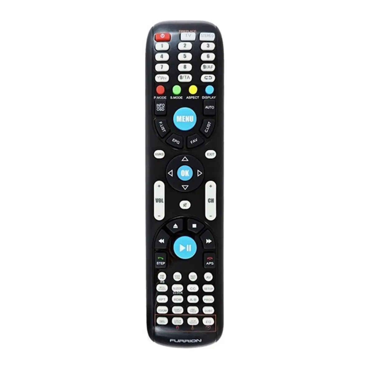 212 MAIN Furrion 2021123993 Universal 8-in-1 Remote Control - Black, Audio & Video Accessories, Auto Pairing, Glow Buttons