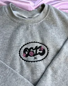 JK 0613 Embroidered Sweatshirt, Jungkook Shirt, Kookie, Bangtan, Gift For Fans