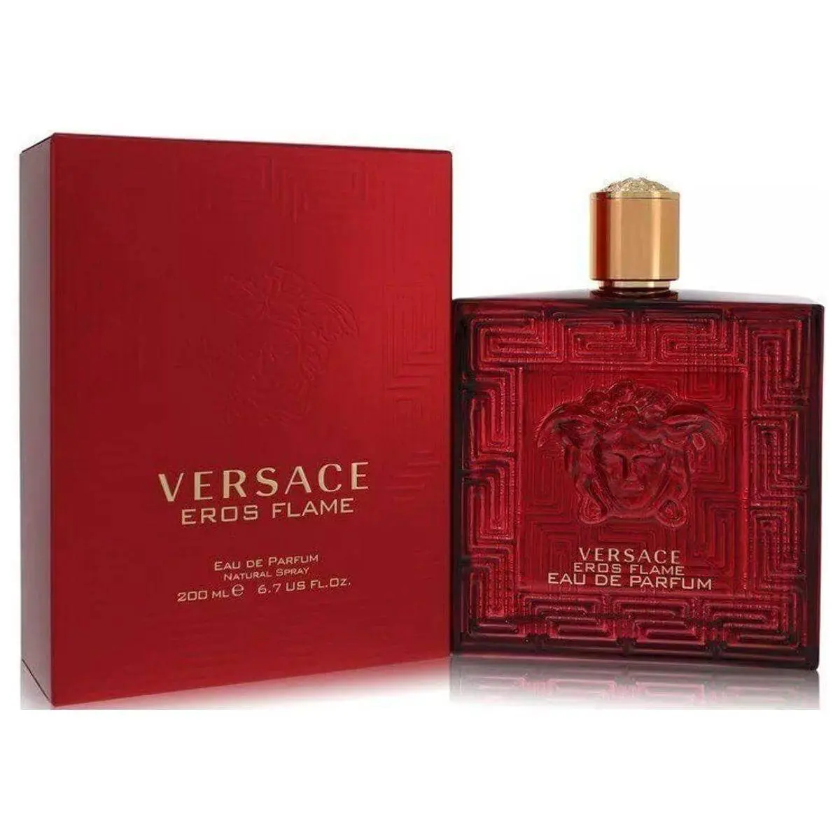 Versace Eros Flame Eau de Parfum (EDP) for Men, Roses-Intense-Lemon Luxury-Inspired Men's Cologne, 6.7/6.8 oz, New in Box, Roses Men's Fragrance, Intense Men's Fragrance