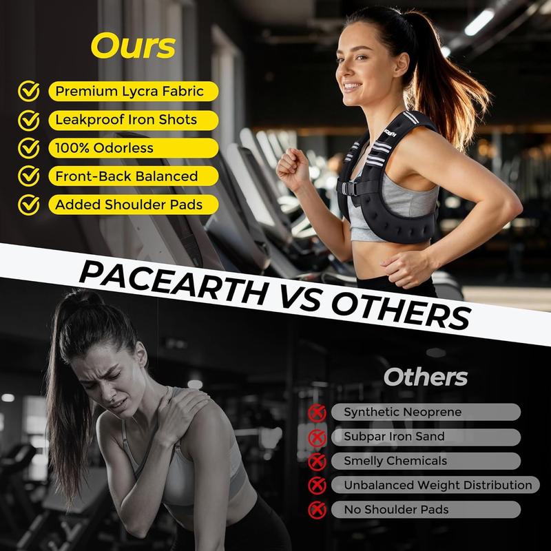 Weighted Vest,6lb/8lb/10lb/12lb/16lb/20lb/25lb/30lb Weight Vest with Reflective Stripe, Body Weight Vests for Women, Men, Weight Loss Workout, Strength Training, Running, Walking, Jogging