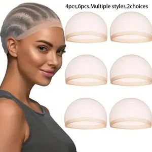 HD Wig Cap Stocking Wig Caps Invisible Ultra Thin Sheer Breathable Stretchy Nylon Transparent Wig Caps for Women Lace Front Wigs Wig Grip Cap