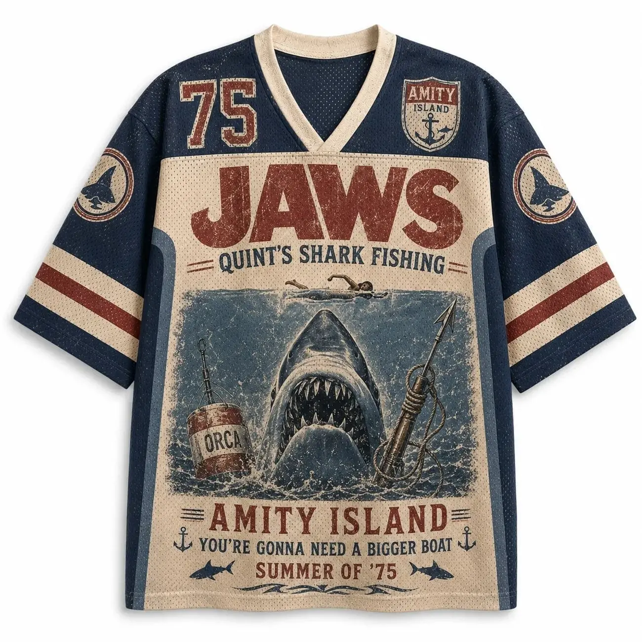 Jaws Quint's Shark Fishing Jersey Shirts Y2Y