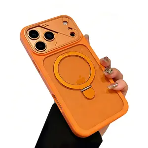 Magnetic Ring Stand Case For iPhone 17 Pro Max 16 15 14 13 Military-Grade Translucent Phone Case  with Invisible Kickstand