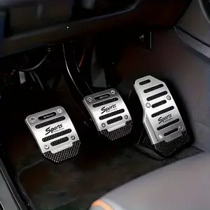 Aluminum Alloy Anti-Slip Car Pedals Set, Pedal System, Ergonomic Design, Durable Lightweight, Fits Most Vehicles, Interior Upgrade, Fashion Metal Surface, Car Interior Kit