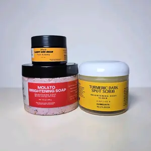 ZPure Skin & Beauty Body Care Kit - 1 Oz Dark Spot & Freckle Cream, 4 Oz Turmeric Cleansing Scrub, 10 Oz Molato Soap - Moisturizing, Skin Repair for Acne-Prone Complexions, Lightweight Daily Solution