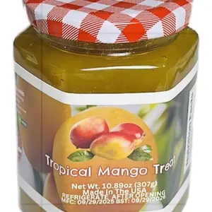 Tropical Mango Treat 10.89oz 307g Made in the USA Refrigerate After Opening MFC 09/29/2025 BST 09/29/2026