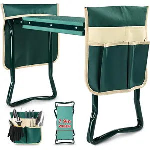 Upgraded Garden Kneeler and Seat with Thicken & Widen Soft Kneeling Pad,Heavy Duty Foldable Gardener Stool with 2 Tool Pouches,Gardening Gifts for Women Mom Men Seniors¡­-
