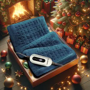 Soft Flannel 12"x24" Electric Heating Pad - Fast Heat to 150°F, Auto Shut-Off, Moist/Dry Options, Washable - Perfect Winter Gift