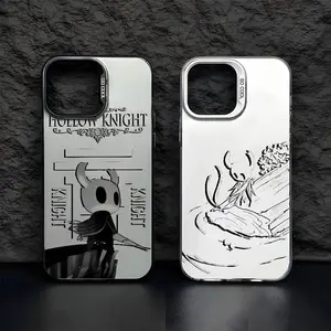 H-Hollow Knight Silksong Cool Phone Case For IPhone 17 16 15 14 13 12 11 Plus Pro Max Samsung S21 S22 S23 S24 S25 Multicolor Aurora Laser Shockproof Funda