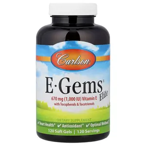 Carlson E-Gems® Elite, Vitamin E with Tocopherols & Tocotrienols, 120 Soft Gels