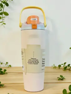 Owala FreeSip 30oz Water Bottle - Cute Pastel Color, Insulated & Portable for Travel Drinkware Flasks Tumbler Mug Bottled Leakproof Lid Sturdy