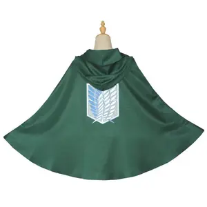 Anime Attack Cloak Shingeki No Kyojin Scouting Legion Cosplay Costume Cos Green Cape Mens Clothes Cosplay Costume Women