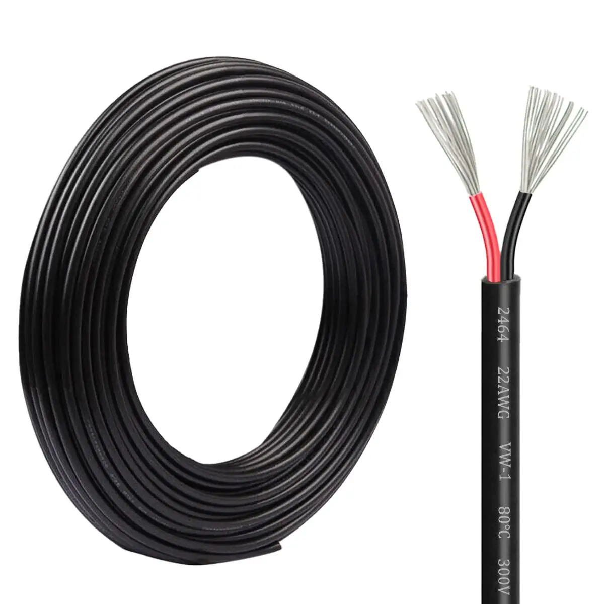 Electrical Wire, 18 Gauge 2 Core Oxygen-Free Copper PVC Cord, 18AWG 10 M/32.8FT LuSumtly