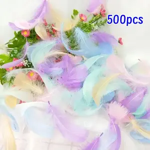 Colorful Feather Filler, Multi Color Feather Filler for Gift Box, DIY Craft Feather Decoration, Party Decoration Supplies, Party Favors Assortment