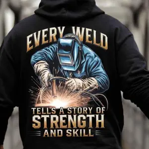 Every Weld Hoodie for Men – Welding Strength & Skill Graphic Sweatshirt, Motivational Welder Workwear Hoodie, Heavy-Duty Outdoor Gear for Metal Workers, Unisex Fit