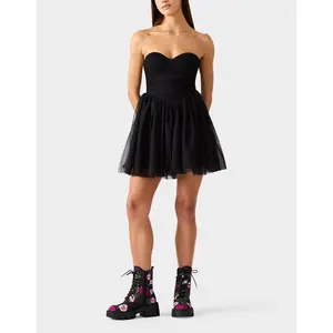 Betsey Johnson TULLE TWIRL DRESS BLACK