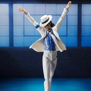 MJ - Jackson Smooth Criminal Moonwalk Action Figure Model Toys Mj Thriller Joint Movable Commemorative Figurine Christmas Gift