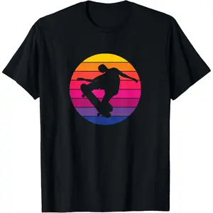 100%cotton Skateboarder Gift Men – Skate Trick Street Style T-Shirt