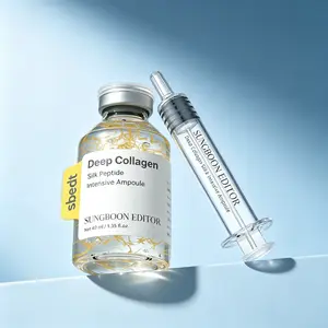 Sungboon Deep Collagen & Peptide Silk Lifting Ampoule 40ml, Anti-Aging Facial Essence for Wrinkle Improvement, Skin Plumping and Facial Firming