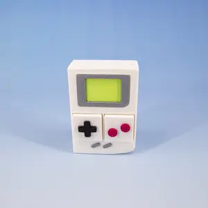 Game Boy Keychain Clickie - Retro Fidget Keychain with Clickable D-Pad & A/B Buttons, Approx. 1.7" x 2.5" x 0.9", Handmade & 3D Printed