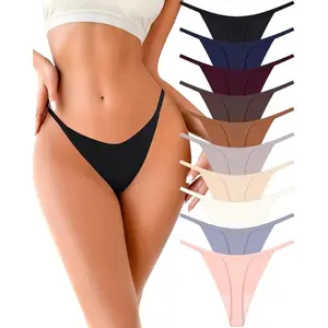 10 Pack Women’s Seamless G-String Thongs – Low Rise No Show Stretch Underwear Set