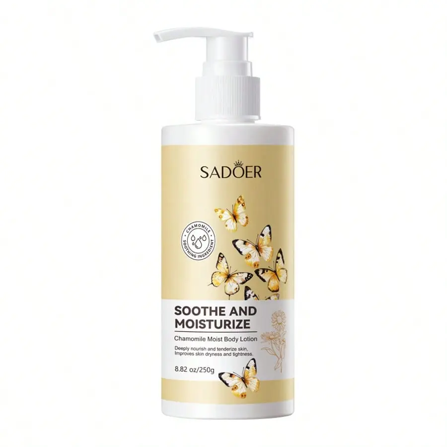 Chamomile Body Moisturizer (8.82 oz/250g) - Single Bottle Daily Bath & Body Care Lotion, Soothing, Calming, Hydrates to Nourish Tender Skin