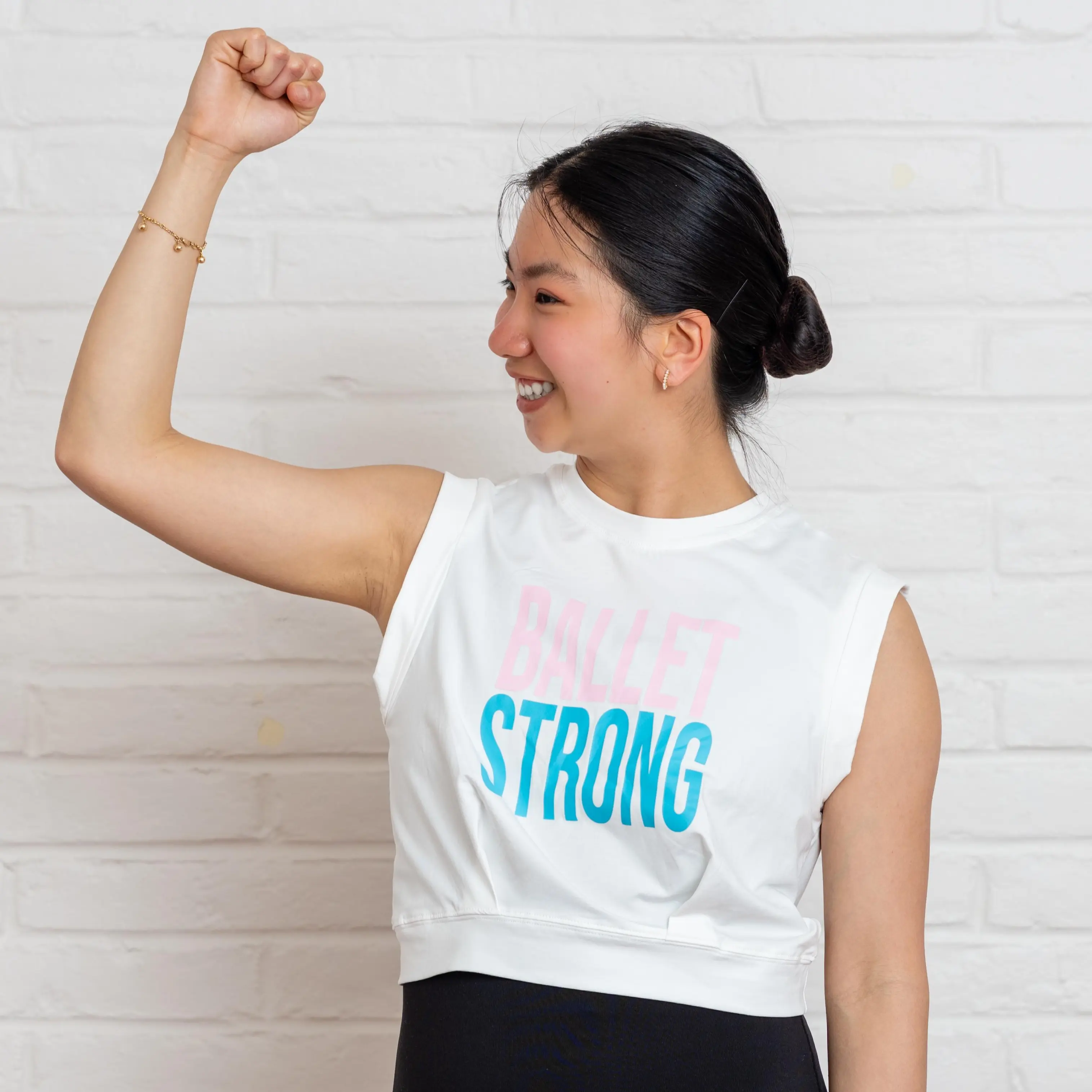 Fudge Apparel BALLET STRONG Workout Dance Crop Tank Top Fudge Apparel Top Womenswear Women Comfort
