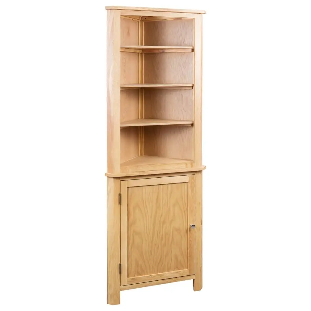 vidaXL Corner Cabinet Bathroom Corner Cabinet with Shelves Solid Wood Oak 3003104
