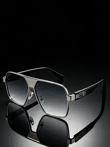 New Classic Retro Square Large Frame Trendy Daily Casual Sunglasses for Driving, Metal Frame   PC Lenses, Unisex Street Style Sunglasses, Minimalist Hgh-end Look, Lightweight and Non-nose-pressing