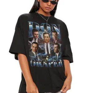 Vintage Don Draper Graphic Tee Mad Men Retro Tribute Shirt Aesthetic Streetwear Unisex T-Shirt Gift for Men Women