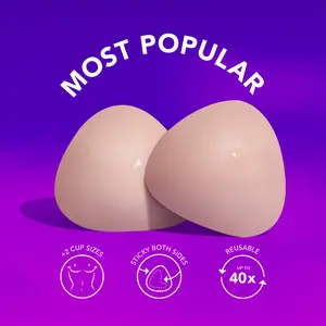 NUEBOO Instant Volume Sticky Bra Inserts No Sewing Fill Out Proportions Glue Water Resistant Interchangeable Women's Wear