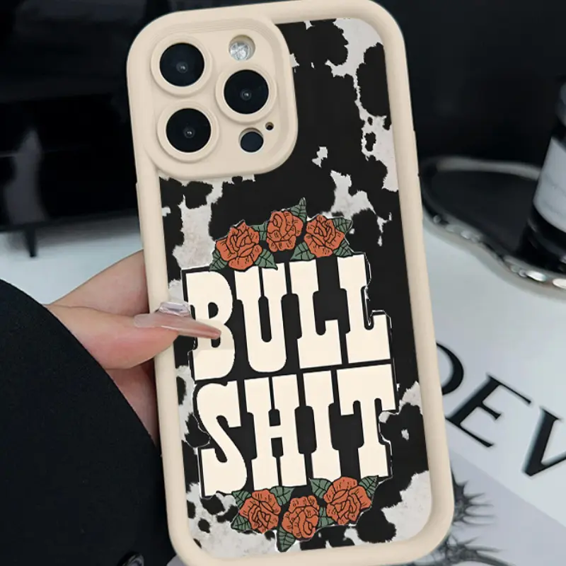 Soft Silicone Cow Pattern iPhone Case Cover - Protector Casing for iPhone 16 Pro/16 Pro Max/15 Plus/14/13/12/11/XR/XS, 1.2mm Thick, Durable Full Body Protection, Shockproof, Raised Lips, Non-Slip Mobile Accessory