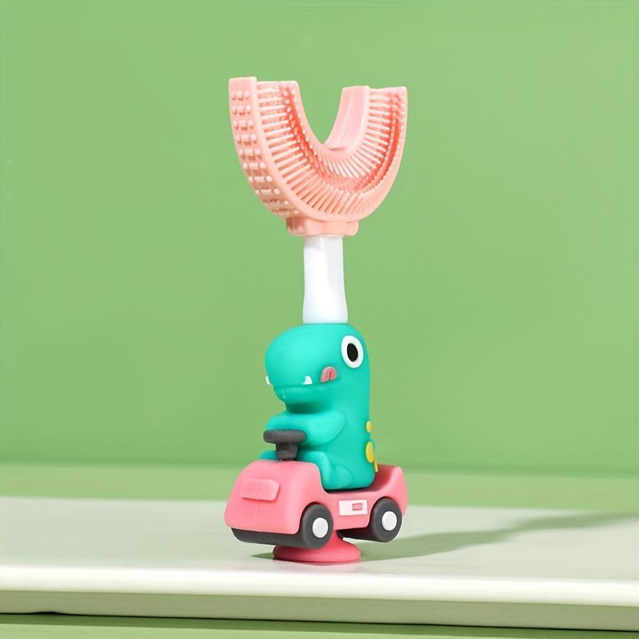 Dinosaur Toothbrush for Kids, Fun 360° U-Shaped Design, Makes Brushing Teeth Like Playing, Baby Oral Care, Parenting Must-Have