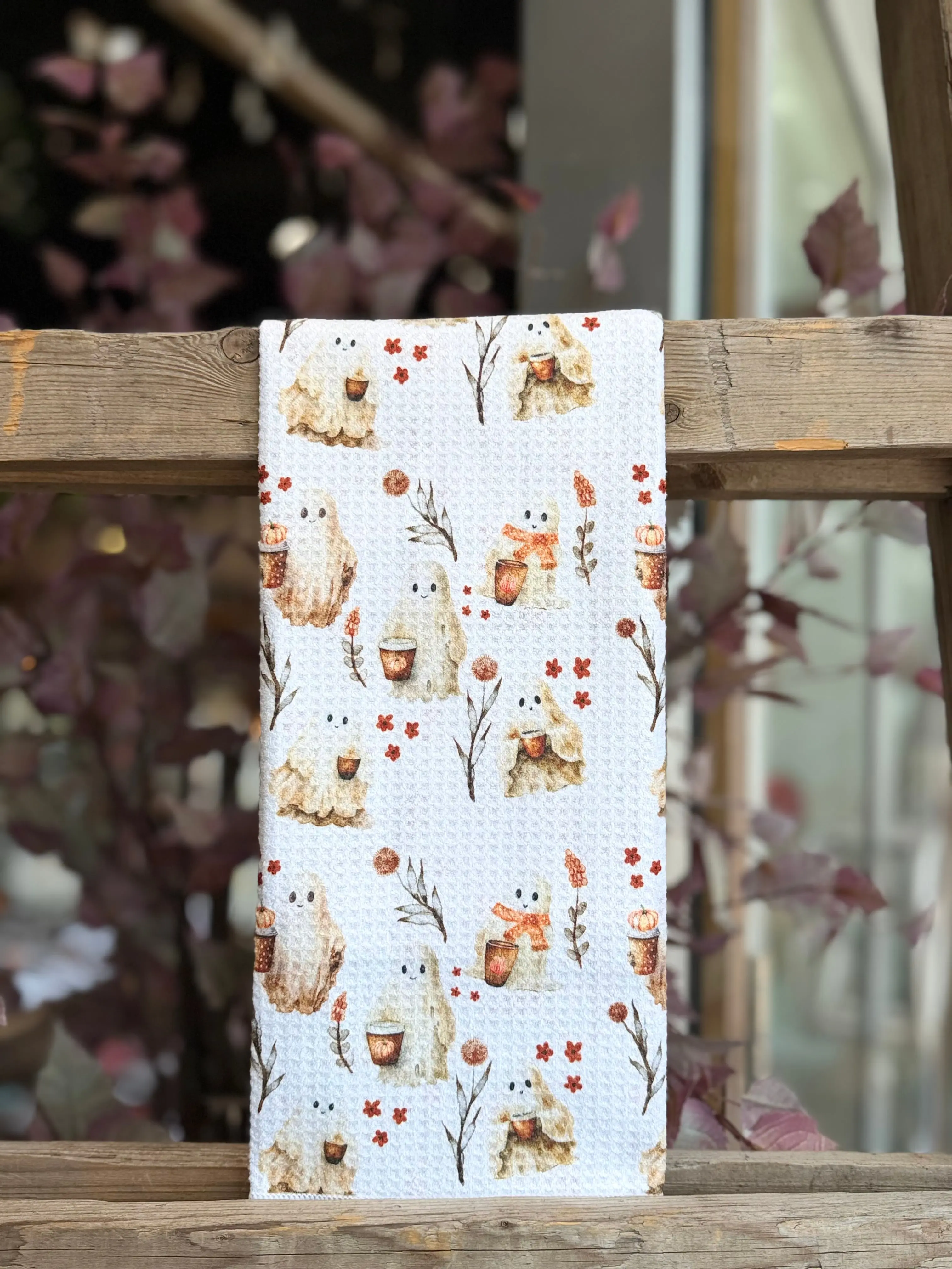 Coffee Ghosts - Double Sided - Hand Towel