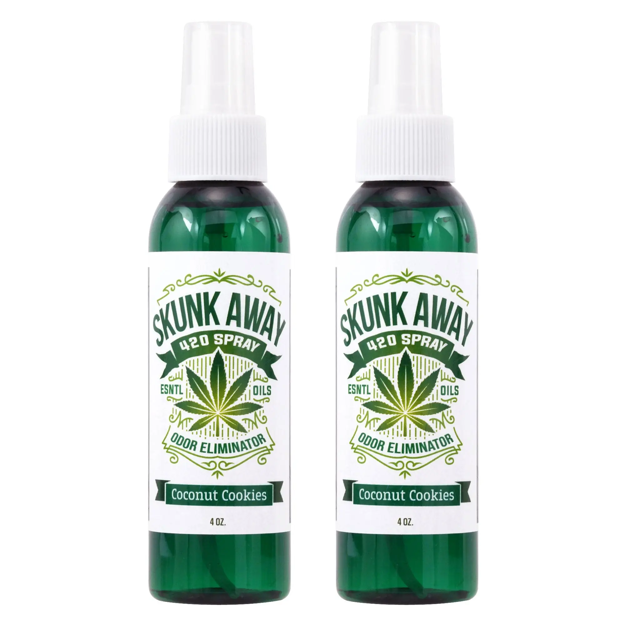2 Pack 4oz Coconut Cookies Smoke Odor Eliminator Spray