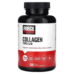 Force Factor Collagen Type I & III, 120 Tablets