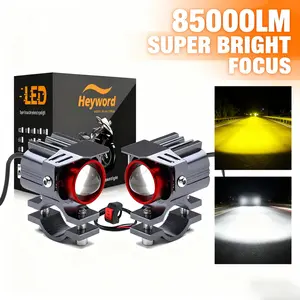 Heyword Motorcycle LED Auxiliary Spotlight Two Tone Motorcycle LED Exterior Motorcycle Light ATV Scooter Driving Light