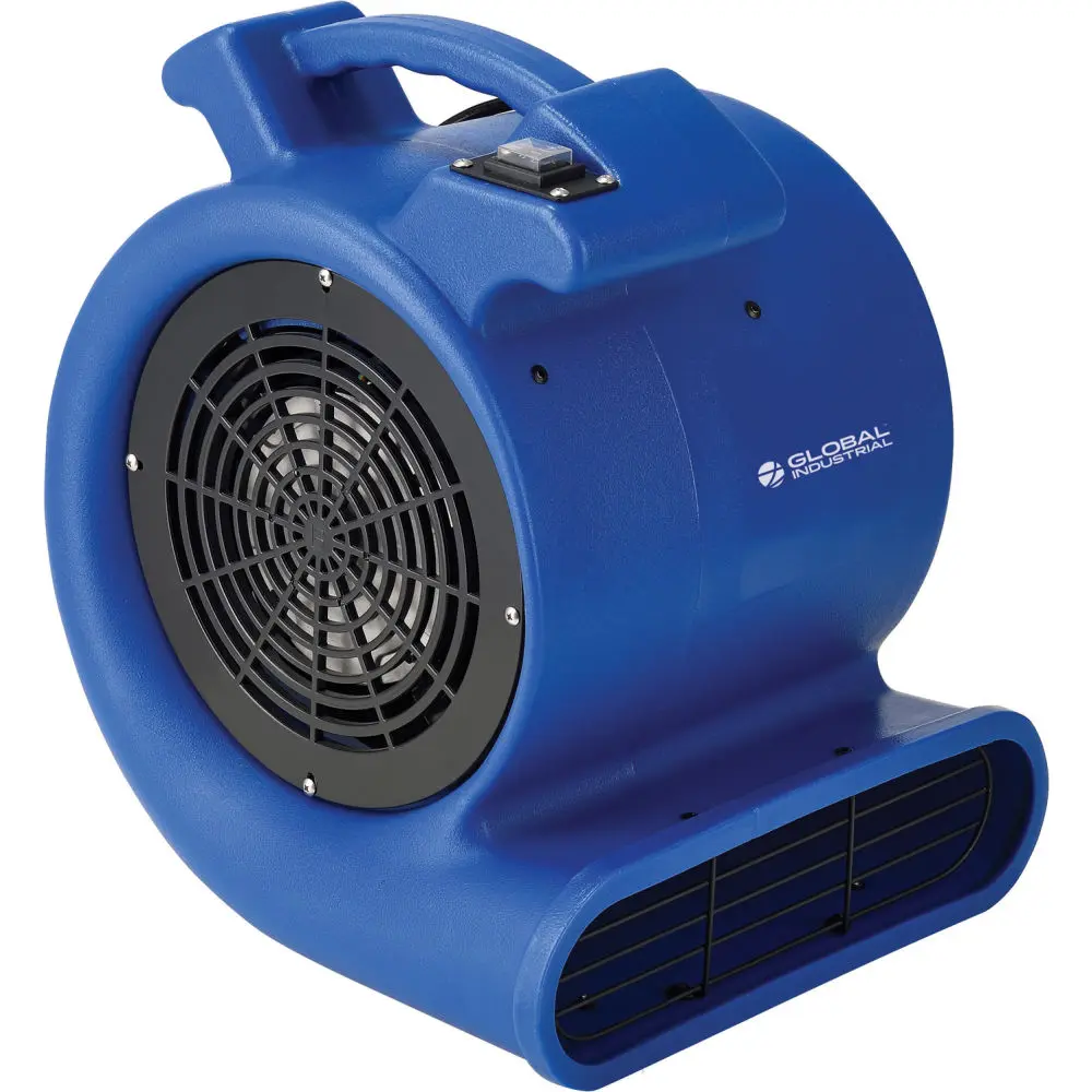 Global Industrial 641763 Air Mover Blower - 2 Speed, 1/2 HP, 2200 CFM, Adjustable Height, Roto-Molded Housing, ETL & cETL Approved for Construction Projects