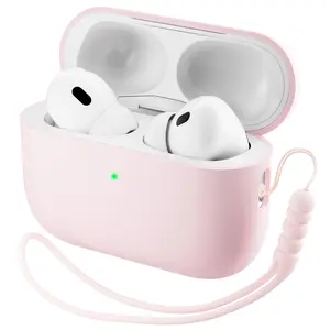 [CASE ONLY] ORNARTO Protective Soft Silicone Case for AirPods Pro 3, Pro 2, 4th Gen - Front LED Visible Skin Cover, Handheld Accessories, Compatible with AirPods 2025