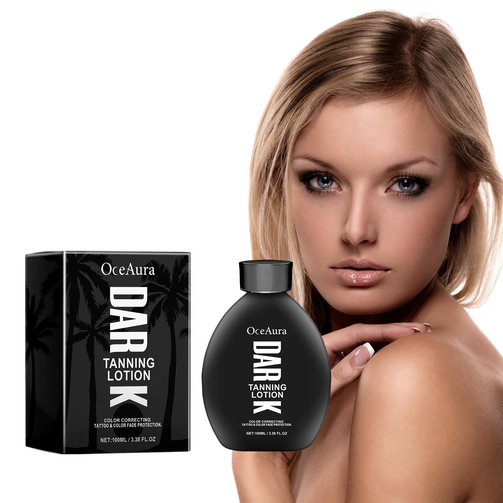 EELHOE Dark tanning lotion, Long-Lasting Sunless Tanner for Deep Bronze, Sweet Cherry Antioxidant & Sunflower Oil, Even Tone Matte Finish, Hydrating Self Tanner for All Skin Intensive Gel spray sunscreen express hour