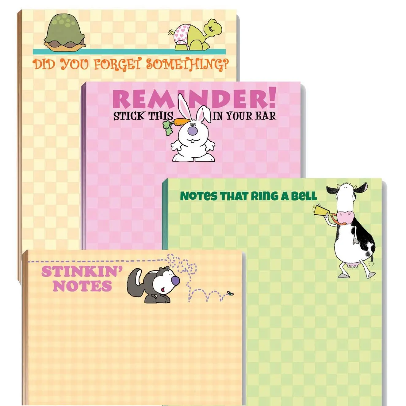 Cute Humorous Notepads - Made 4 Assorted Funny Note Pads Small Gift  Office (cute)