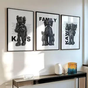 Hypebeast Toys Poster, 3 Piece Set, Kaws Family Poster Unframed