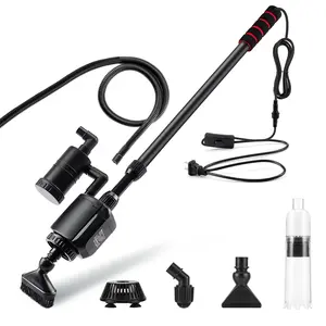 AQQA Electric Aquarium Gravel Cleaner, 6 in 1 Automatic Fish Tank Cleaning Tools Gravel Vacuum for Aquarium, Suitable for Change Water Wash Sand Water Filter and Water Circulation (2026 upgraded version)