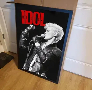 Billy Idol Vintage Black & White Poster