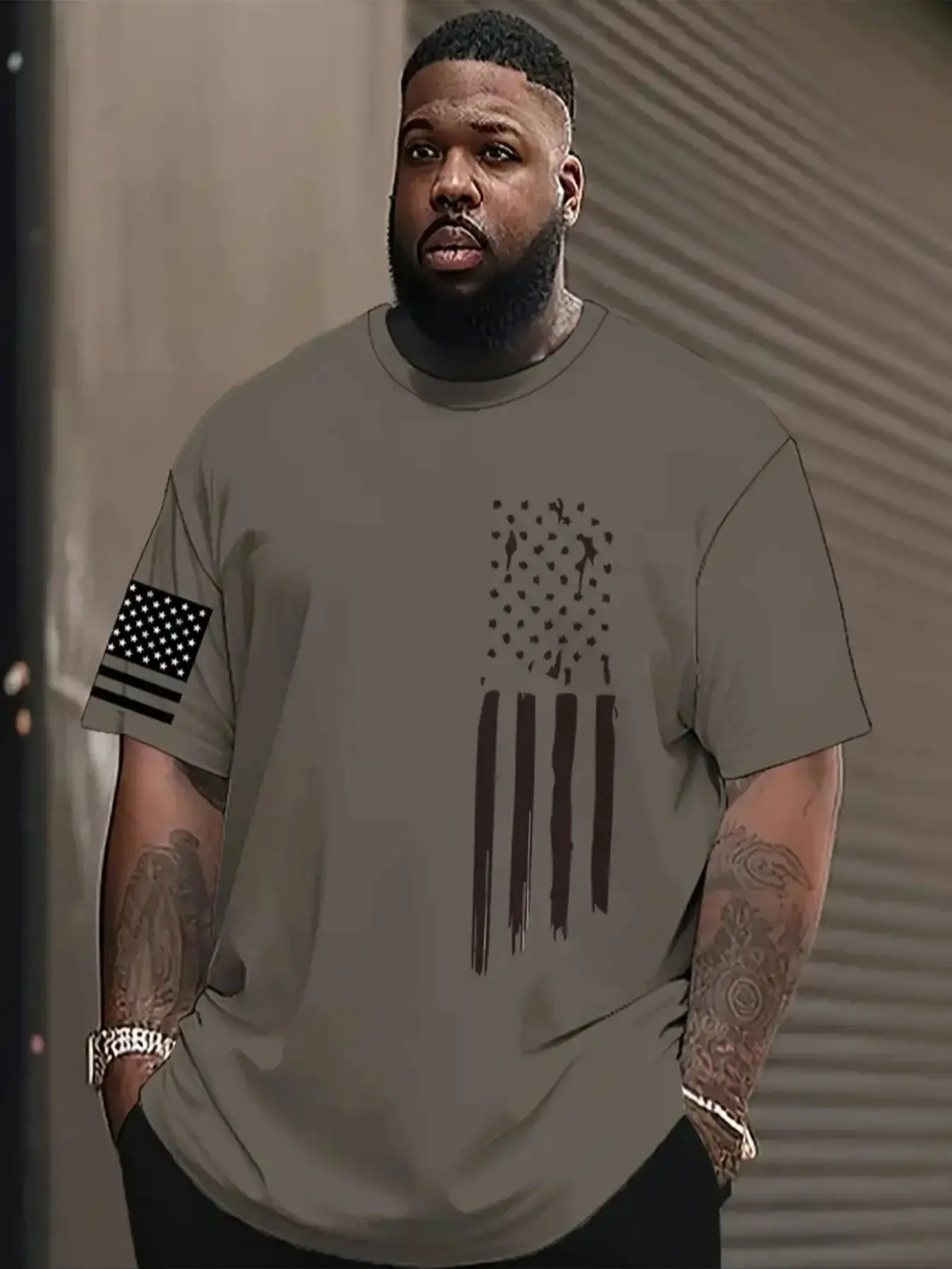 New 3D Digital Print Fashion Casual Streetwear Loose Sporty Menswear Plus Size Round Neck Long T-Shirt, Bold Pattern Short Sleeve Top, Summer Piece, Tee, Clothes, Casual Style Graphic