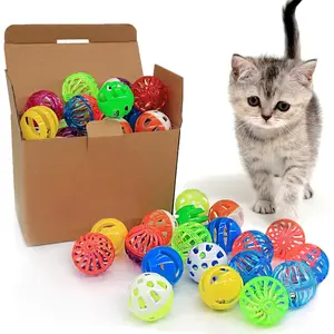 Jingle Balls Toys, 24 count Bell Balls  Toys, Lightweight, Interactive, Assorted Colors Ball  for Kitten  and Play