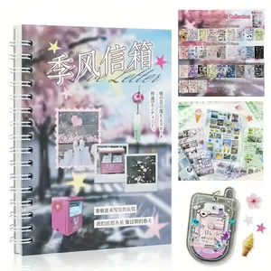 30 Sheets Spiral Bound Aesthetic Moodboard Sticker Book - 3-in-1 Textured, Glossy & Matte Coquette & Grunge Decals for Junk Journal