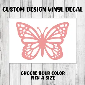 Butterfly Custom Vinyl Decal Stickers Personalized Lettering Sticker Organiser, Bottles, Cups, Canister, Laptop, Luggage, Car, Truck, Window, Wall