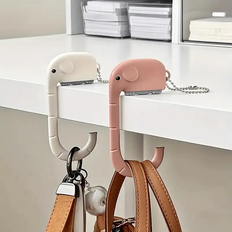 Elephant Design Bag Hook,  Multifunctional Desk Side Bag Hanger, Desk Side Bag Holder, Home Organizer for Desk, Office, Living Room